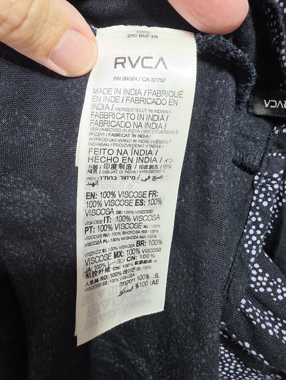 RVCA Womens Strata Annika Long Skirt Navy Blue High Rise Regular Fit Size Medium - Picture 7 of 9